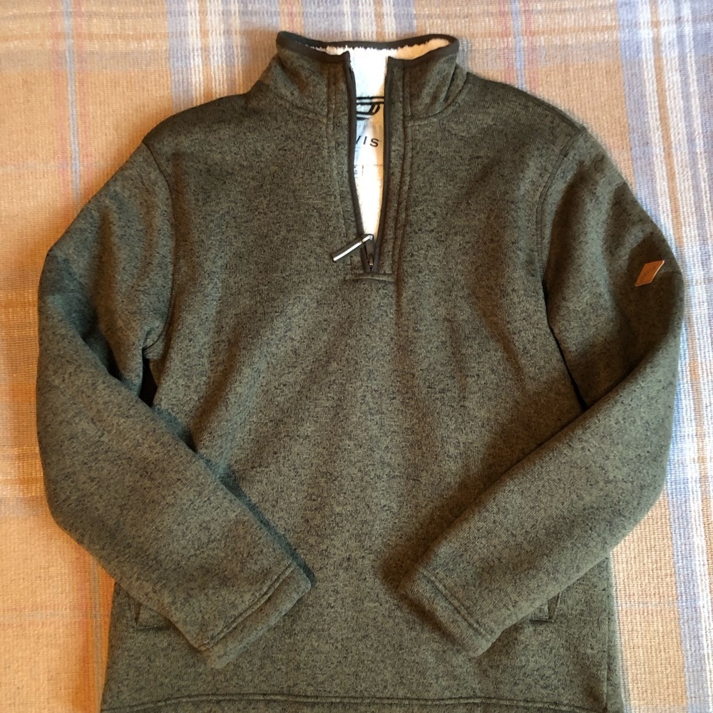 Orvis Green Zip Up Sweater